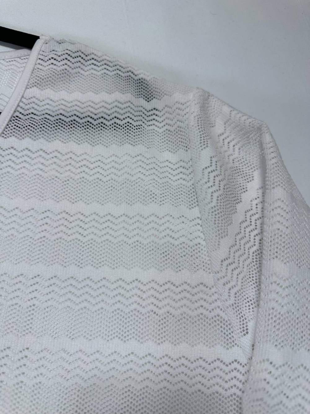Mario Serrani Italy Lace Knit Beach Cover Up White Textured V Neck Size XXL - Picture 2 of 6
